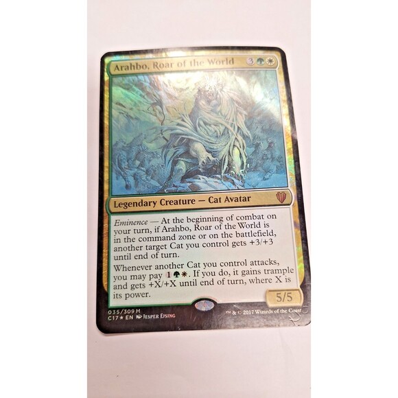 Arahbo, Roar of the World - Commander‎ 2017 - Foil size of cared 3.5 by 5 inches - Picture 4 of 7